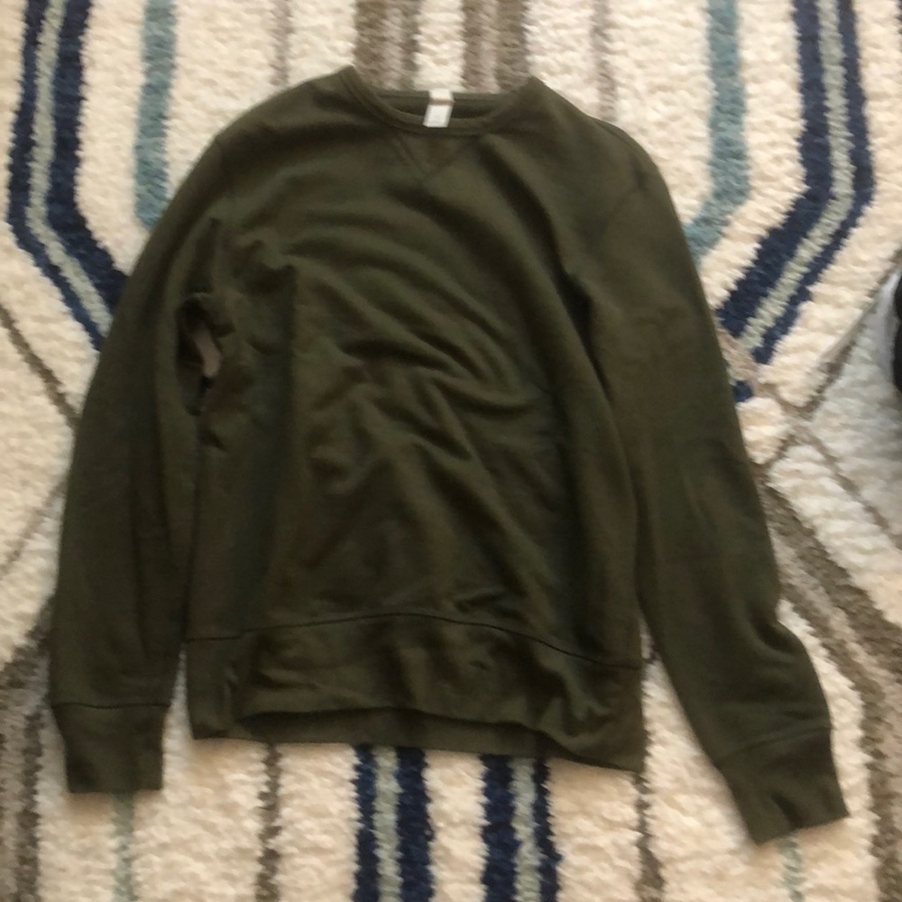 All green crewneck